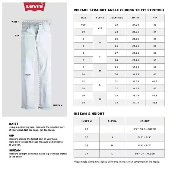 Levi's Women's Straight Leg Light Wash Jeans | Ribcage Straight Ankle Jeans - Picture 6 of 9